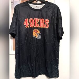 49ers McCaffrey  Black T-Shirt with Logo